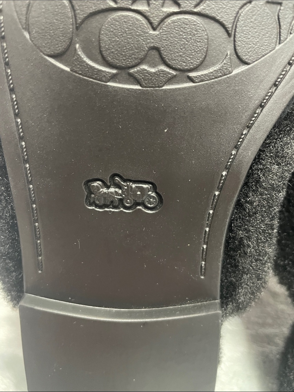 NWOT Coach Sherpa & Suede Signature Flat Mule - Picture 7 of 12